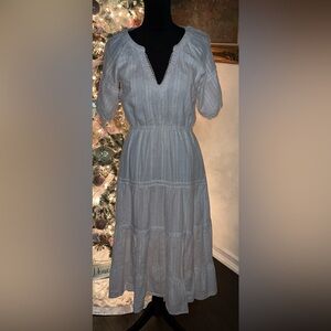 Betsey Johnson White Boho Maxi Dress (M)